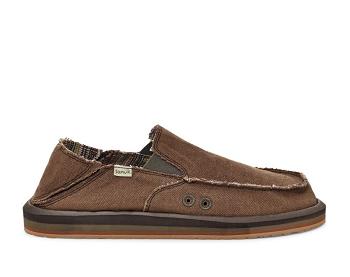 Sanuk Vagabond Soft Top Hemp Collapsible Heel Sidewalk Surfers Herr Bruna | Sverige 416DFM